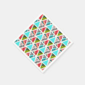 カラフル抽象芸術熱帯模様 スタンダードカクテルナプキン (角)