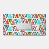 カラフル抽象芸術熱帯模様 デスクマット (キーボード&マウス)