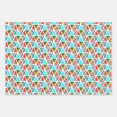 カラフル抽象芸術熱帯模様 ラッピングペーパーシート (正面2)