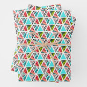 カラフル抽象芸術熱帯模様 ラッピングペーパーシート (インサイチュ)