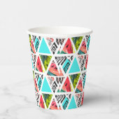 カラフル抽象芸術熱帯模様 紙コップ (右)