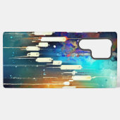 カラフル抽象芸術燭台絵画図 SAMSUNG GALAXYケース (裏面横)