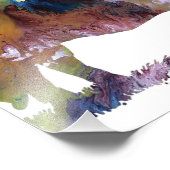 カラフル抽象芸術牛シルエット フォトプリント            (角)