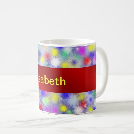 カラフル抽象芸術着色デザインマグカップ コーヒーマグカップ (正面右)