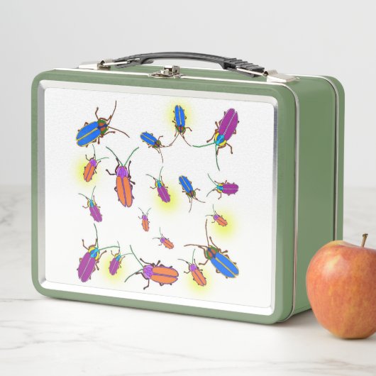 カラフル抽象芸術稲妻バグランチボックス メタルランチボックス (インサイチュ)