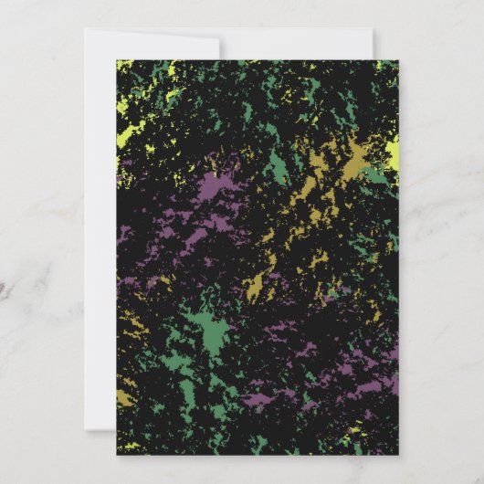 カラフル抽象芸術素朴なシック結婚式招待状 招待状 (裏面)