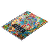 カラフル抽象芸術素朴フローラデザイン ノートブック (左側)