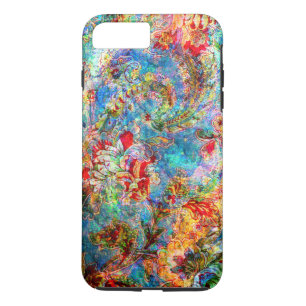 カラフル抽象芸術素朴フローラデザイン iPhone 8 PLUS/7 PLUSケース