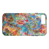 カラフル抽象芸術素朴フローラデザイン Case-Mate iPhoneケース (裏面(横))