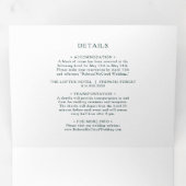 カラフル抽象芸術結婚が三つ折りになる 三つ折り招待状 (内部最初)