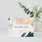 カラフル抽象芸術結婚の感謝はがき ポストカード (スタンド正面)