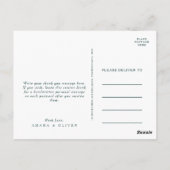 カラフル抽象芸術結婚の感謝はがき ポストカード (裏面)