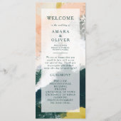 カラフル抽象芸術結婚式 プログラム (正面)