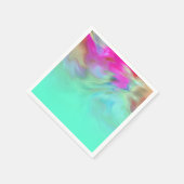 カラフル抽象芸術絞り染めグラデーションデザイン スタンダードカクテルナプキン (角)