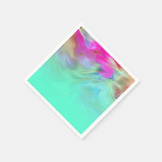 カラフル抽象芸術絞り染めグラデーションデザイン スタンダードカクテルナプキン (角)