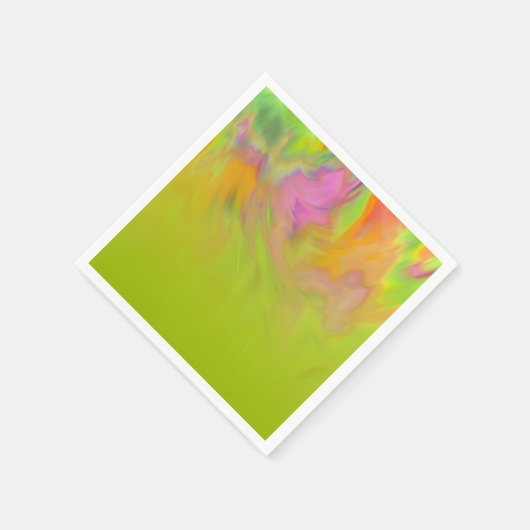 カラフル抽象芸術絞り染めグラデーションデザイン スタンダードカクテルナプキン (角)