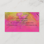 カラフル抽象芸術絞り染めパターン 名刺 (裏面)