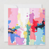 カラフル抽象芸術絵を描のスパッタ/滴、メッセージ (正面)