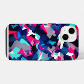 カラフル抽象芸術絵を描は渦巻きと螺旋を持つ iPhoneケース (裏面横)