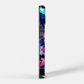 カラフル抽象芸術絵を描は渦巻きと螺旋を持つ iPhoneケース (右側面)