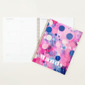 カラフル抽象芸術絵を描アクリルの名前のスタイル プランナー手帳 (ディスプレー)