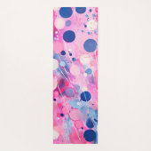 カラフル抽象芸術絵を描アクリルの名前のスタイル ヨガマット (裏面)