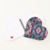 カラフル抽象芸術絵を描フローラ（ピンク、緑） ノートブック (内部)