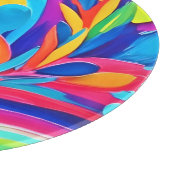 カラフル抽象芸術絵を描円 カッティングボード (角)