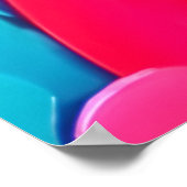 カラフル抽象芸術絵を描円 ポスター (角)