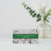 カラフル抽象芸術絵を描（ばちゃばちゃ）跳ねるの名刺 名刺 (スタンド正面)