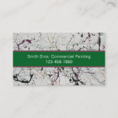 カラフル抽象芸術絵を描（ばちゃばちゃ）跳ねるの名刺 名刺 (正面)