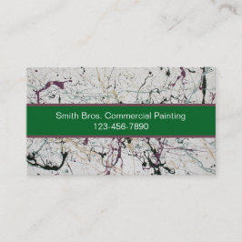 カラフル抽象芸術絵を描（ばちゃばちゃ）跳ねるの名刺 名刺