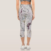 カラフル抽象芸術絵を描（ばちゃばちゃ）跳ねるの女性のカプリス カプリレギンス (裏面)