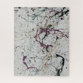 カラフル抽象芸術絵を描（ばちゃばちゃ）跳ねるジグソーパズル ジグソーパズル (縦)