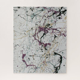 カラフル抽象芸術絵を描（ばちゃばちゃ）跳ねるジグソーパズル ジグソーパズル