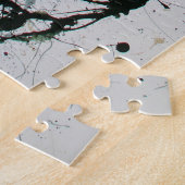 カラフル抽象芸術絵を描（ばちゃばちゃ）跳ねるジグソーパズル ジグソーパズル (側面)