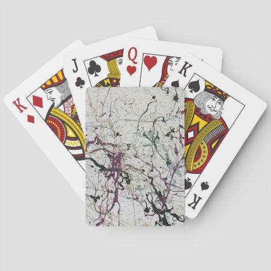 カラフル抽象芸術絵を描(ばちゃばちゃ)跳ねるトランプ トランプ (裏面)