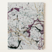 カラフル抽象芸術絵を描（ばちゃばちゃ）跳ねる日プランナー プランナー手帳 (裏面)