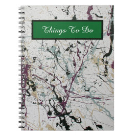 カラフル抽象芸術絵を描（ばちゃばちゃ）跳ねる緩和曲線 ノートブック