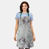 カラフル抽象芸術絵を描(ばちゃばちゃ)跳ねる エプロン (着用した状態)