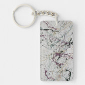 カラフル抽象芸術絵を描（ばちゃばちゃ）跳ねる キーホルダー (正面)