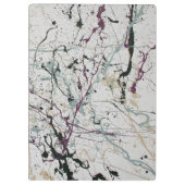 カラフル抽象芸術絵を描（ばちゃばちゃ）跳ねる クリップボード (裏面)