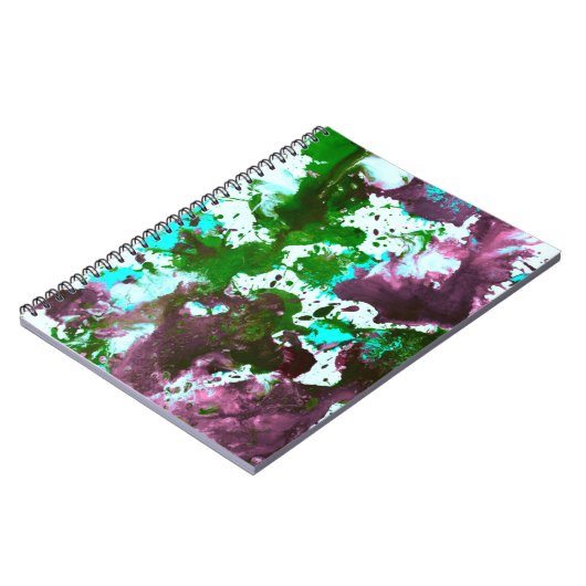 カラフル抽象芸術絵を描(ばちゃばちゃ)跳ねる ノートブック (左側)