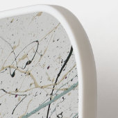 カラフル抽象芸術絵を描（ばちゃばちゃ）跳ねる ピックルボールラケット (左詳細)