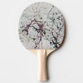 カラフル抽象芸術絵を描（ばちゃばちゃ）跳ねる 卓球ラケット (裏面)