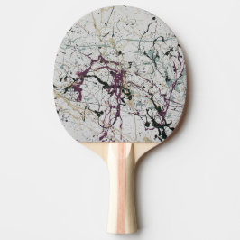 カラフル抽象芸術絵を描（ばちゃばちゃ）跳ねる 卓球ラケット