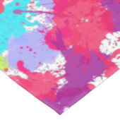 カラフル抽象芸術絵を描・赤・紫 テーブルクロス (アングル)