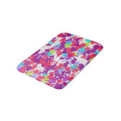 カラフル抽象芸術絵を描・赤・紫 バスマット (アングル)