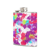 カラフル抽象芸術絵を描・赤・紫 フラスク (左)