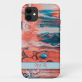カラフル抽象芸術絵画の携帯ケース。 Case-Mate iPhoneケース (裏面)